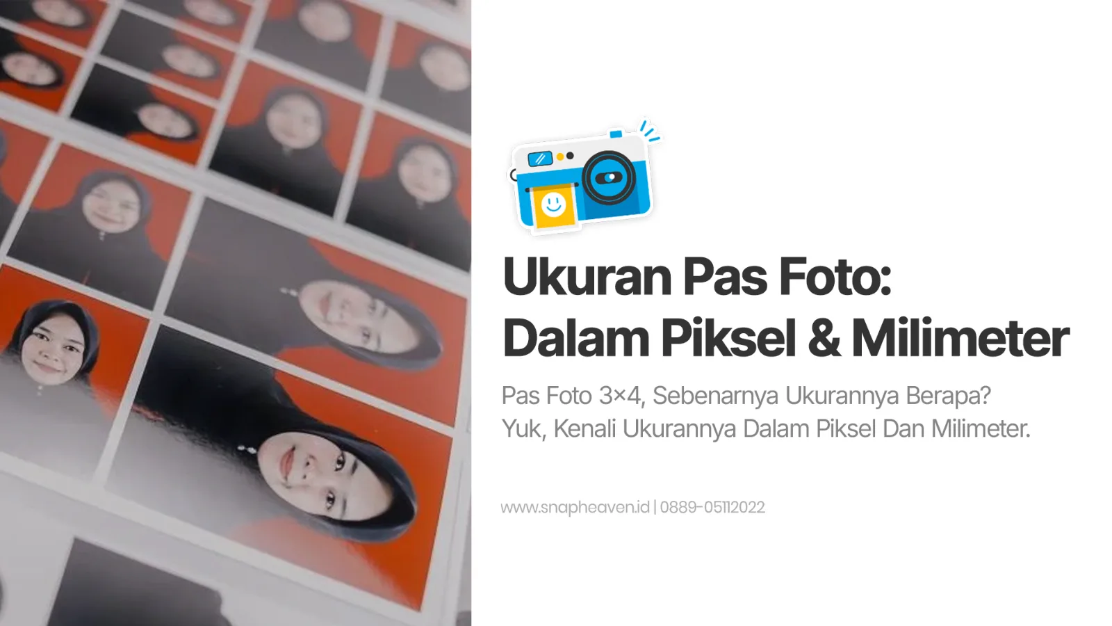 Ukuran Pas Foto 2x3, 3x4, 4x6 dalam Piksel dan Milimeter